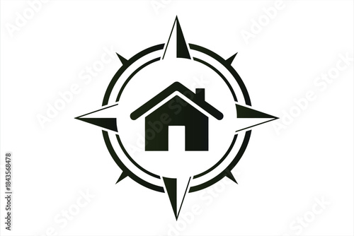 Real Estate Location Compass Icon