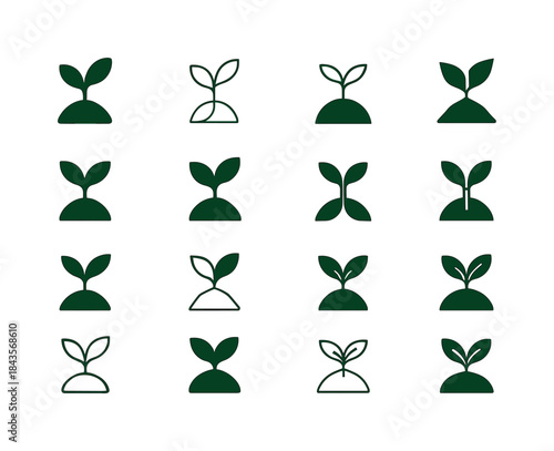 Small Business Logo Set. Small business growth and challenges. I