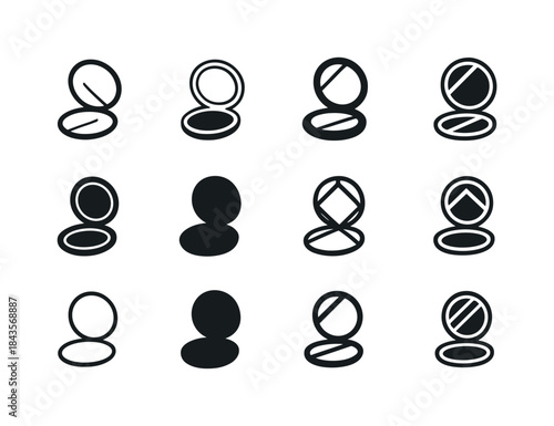 Fashion Logo Icons. fashion blogger. Icon set. Set Logo of fashi