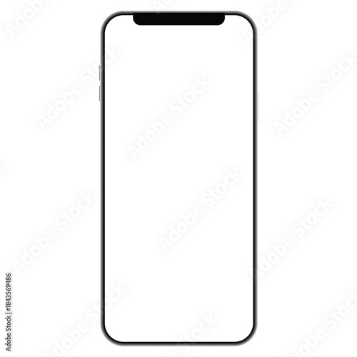 Smart phone mockup set blank isolated Transparent screen , PNG High quality Image device front view shadow Mobile phone app user experience UX or app UX