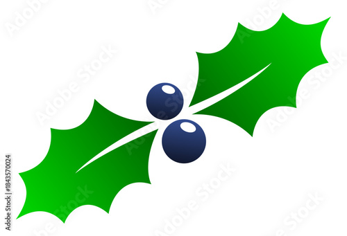 Holly berry icons set vector with Christmas logos, festive holly berries, leaves, and decorative elements for holiday design, Xmas branding, cards, and seasonal projects.