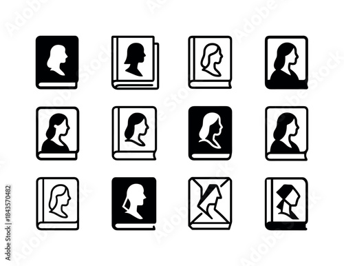 Fashion Blogger Icons. fashion blogger. Icon set. Set Logo of fa