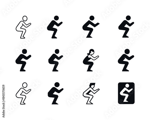 HIIT Logo Variations. High-Intensity Interval Training (HIIT). I