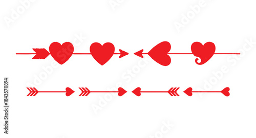 A line of connected hearts and stars and a line of connected stars
