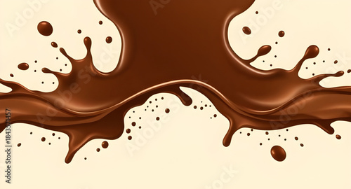 melted chocolate splash texture background, creamy chocolate splash illustration, liquid cocoa splash backdrop, chocolate sauce splash motion, dark chocolate liquid background design, realistic melted