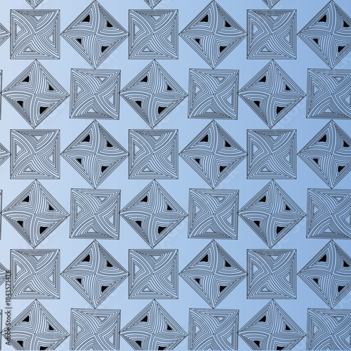 Abstract Geometric Concrete Wall Pattern with Symmetry
