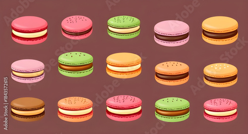 macaronset, macaroonset, dessertset, sweetset, bakeryset, pastryset, cookieset, foodset, iconset, vectorset, illustrationset, clipartset, cartoonset, kawaiiset, pastelset, colorfullset, cutedesign, fo