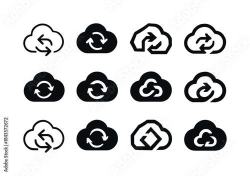 Remote Work Icons. Remote work life. Icon set. Set Logo of remot