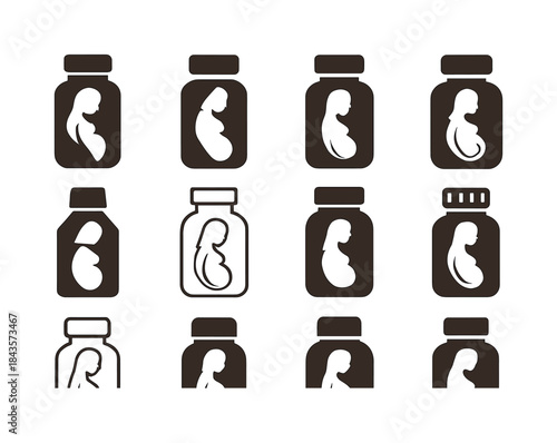 Prenatal Care Icons. prenatal care. Icon set. Set Logo of prenat