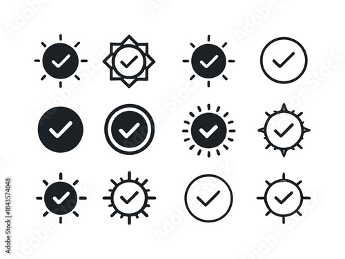 Achievement Icon Set. Achievement unlocked. Icon set. Set Logo o