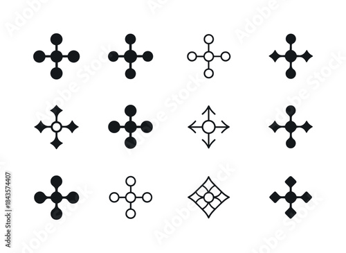 Star Cluster Icons. Star clusters. Icon set. Set Logo of star cl