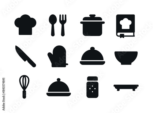 Culinary Icon Collection. Culinary. Solid icon set of Culinary: