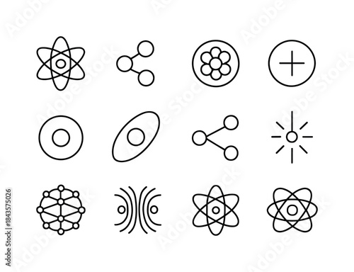 Science Core Icons. Science Core. Line icon set of Science Core: