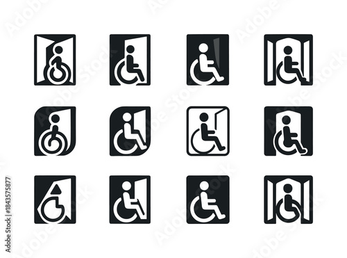 Inclusive Design Icons. Inclusive Design. Icon set. Set Logo of