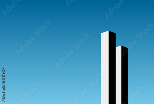 panorama cityscape skyline building silhouettes vector illustration