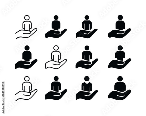 Leadership Icon Set. Leadership training. Icon set. Set Logo of