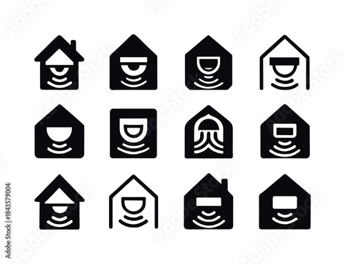 Smart Home Icon Set. smart home automation. Icon set. Set Logo o