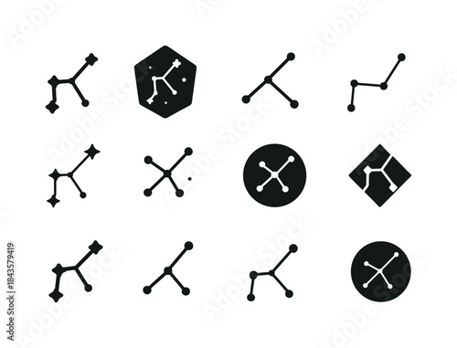 Space Exploration Logos. space exploration. Icon set. Set Logo o