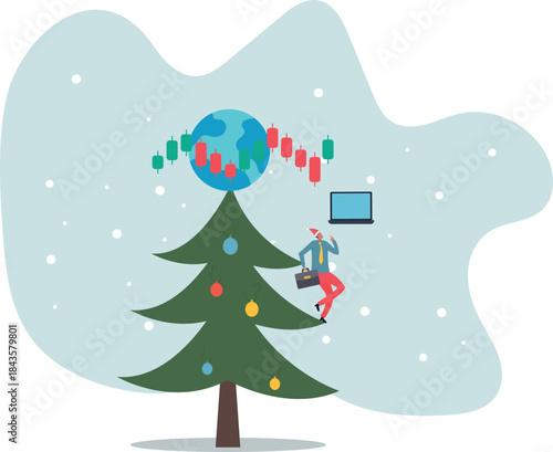 Global stock market, world or international investment, financial analysis or earning growth, stock trading.about a man and his life.