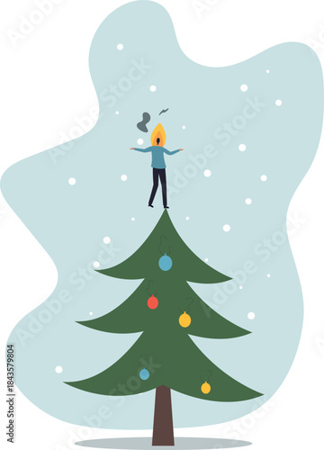 Burnout stressed or work anxiety causing depression or exhausted, tired from overworked or overload job, fatigue or trouble on emotional despair .about a man and his life.