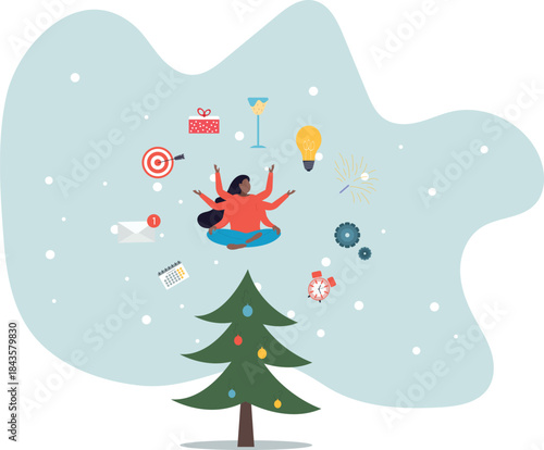 Multitasking or manage project, task or work efficiency, productivity or time management, workload balance or work responsibility .about a man and his life.