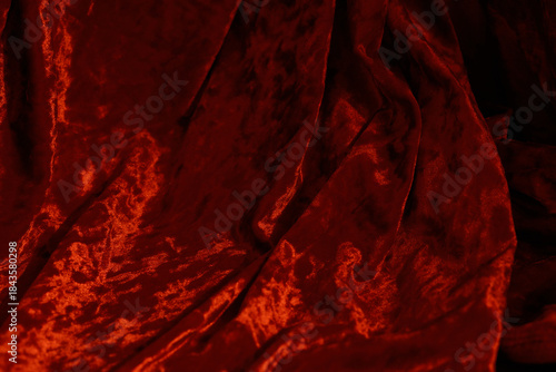 Cinematic red velvet background with elegant texture and copy space. Perfect for luxurious, dramatic, or festive themes like Christmas, Valentine's Day, or high-end branding.