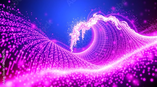 Arching Purple Nebula Particles with Blue Light Accents background 
