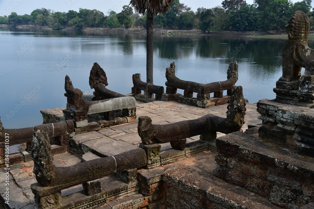 Fototapeta premium カンボジア シェムリアップ遺跡群 スラ・スラン