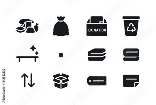 Seasonal Decluttering Icons. Seasonal Decluttering. Solid icon s