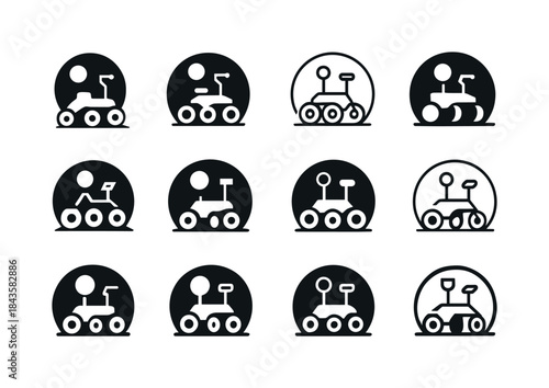 Space Tourism Icons. Space tourism. Icon set. Set Logo of space
