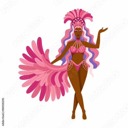 A stunning dancer showcases a vibrant and colorful performance in a beautifully designed costume, embodying the spirit of art, culture, and celebration in motion.