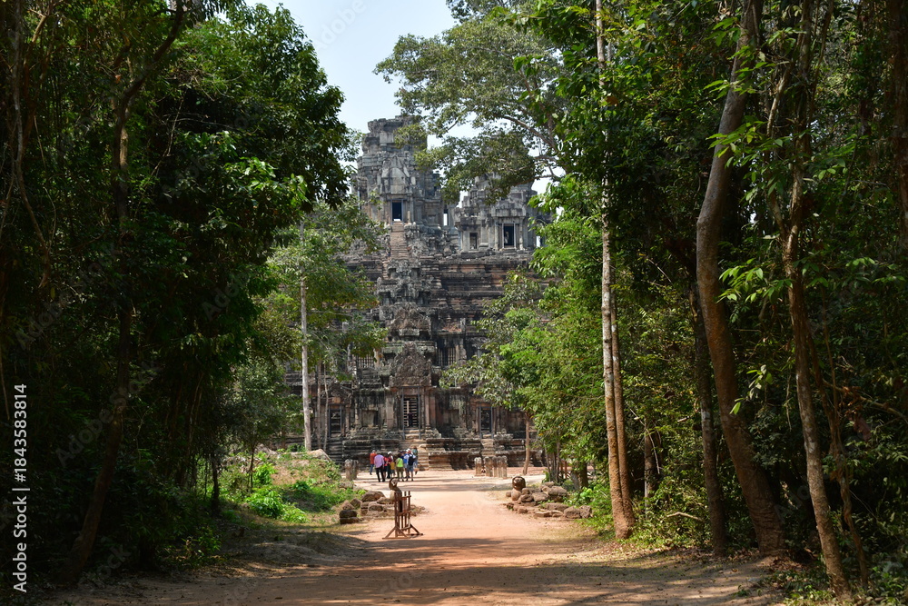 Naklejka premium カンボジア シェムリアップ遺跡群 タ・ケウ