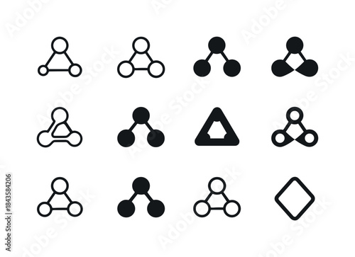 Compound Logo Variations. Compound. Icon set. Set Logo of Compou