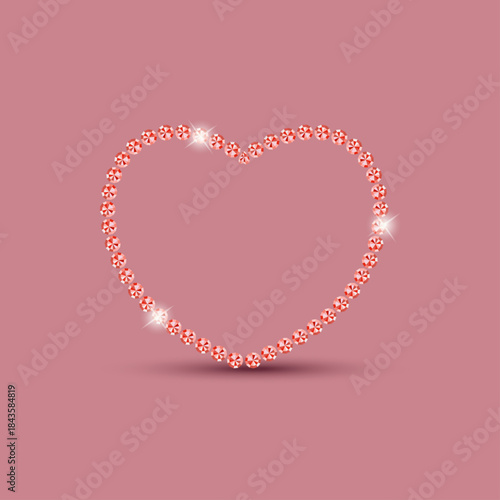 Valentine's Day card with heart.