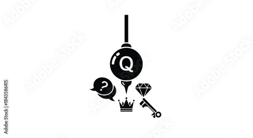 Symbolic representation of a challenging quest for knowledge and reward.