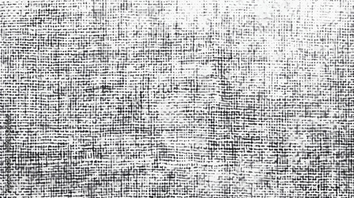 White and Black Rug with Patterned Screen Print