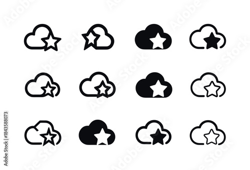 Dream Logo Variations. Dreams coming true. Icon set. Set Logo of