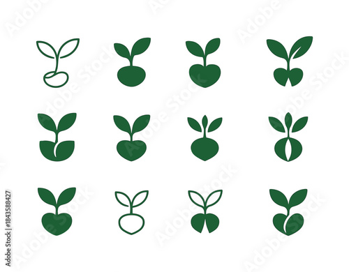 Healthy Eating Icons. Healthy Eating. Icon set. Set Logo of heal