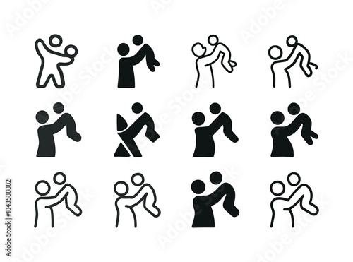 Family Logo Variations. Family. Icon set. Set Logo of family: pa