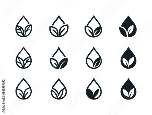 Conservation Icon Set. conservation projects. Icon set. Set Logo