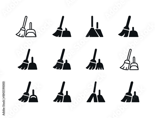 Cleaning Logo Variations. Cleaning. Icon set. Set Logo of cleani