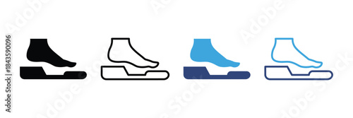 Orthopedic Foot Care Icons and Podiatry Symbols for Health, Therapy, and Wellness UI. vector illustration 