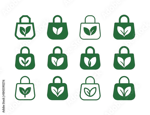 Eco Fashion Icon Set. Eco-conscious fashion influencers. Icon se