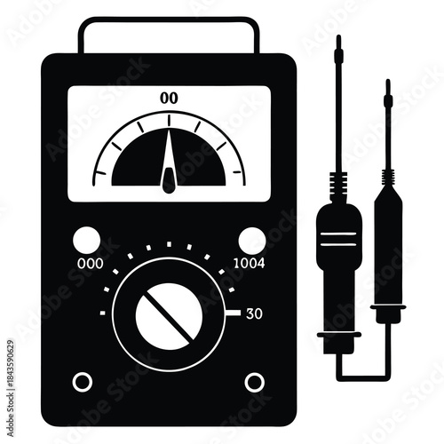 vector illustration of a multimeter 
