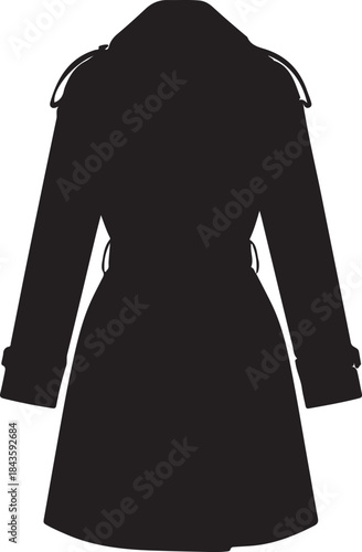 Women's blazer cad drawing flat vector illustration, front and back view, tailored jacket sketch, fashion design, garment construction template