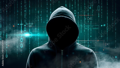 Anonymous Cybersecurity Figure in Digital Matrix Data Environment