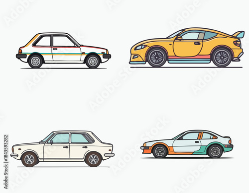 set of car icons