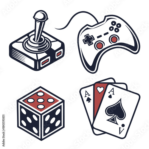 set of game icons