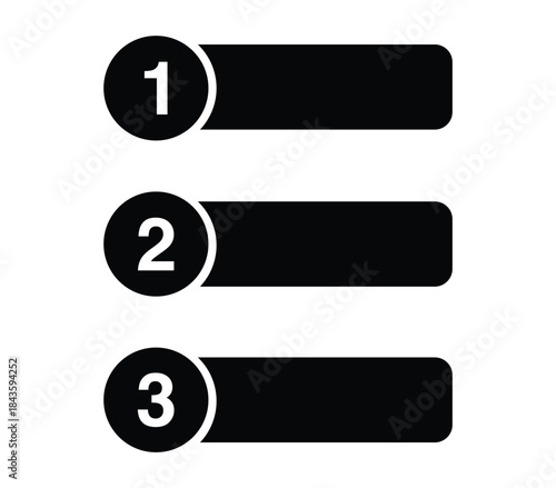 Award ranking icon . First, second, and third place symbols. 