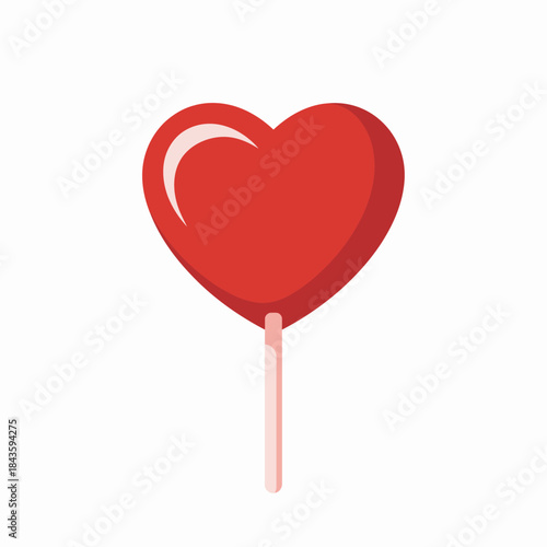A vibrant heart-shaped lollipop that conveys sweetness and love, making it a delightful treat for romantics and candy enthusiasts alike. Perfect for gifting!